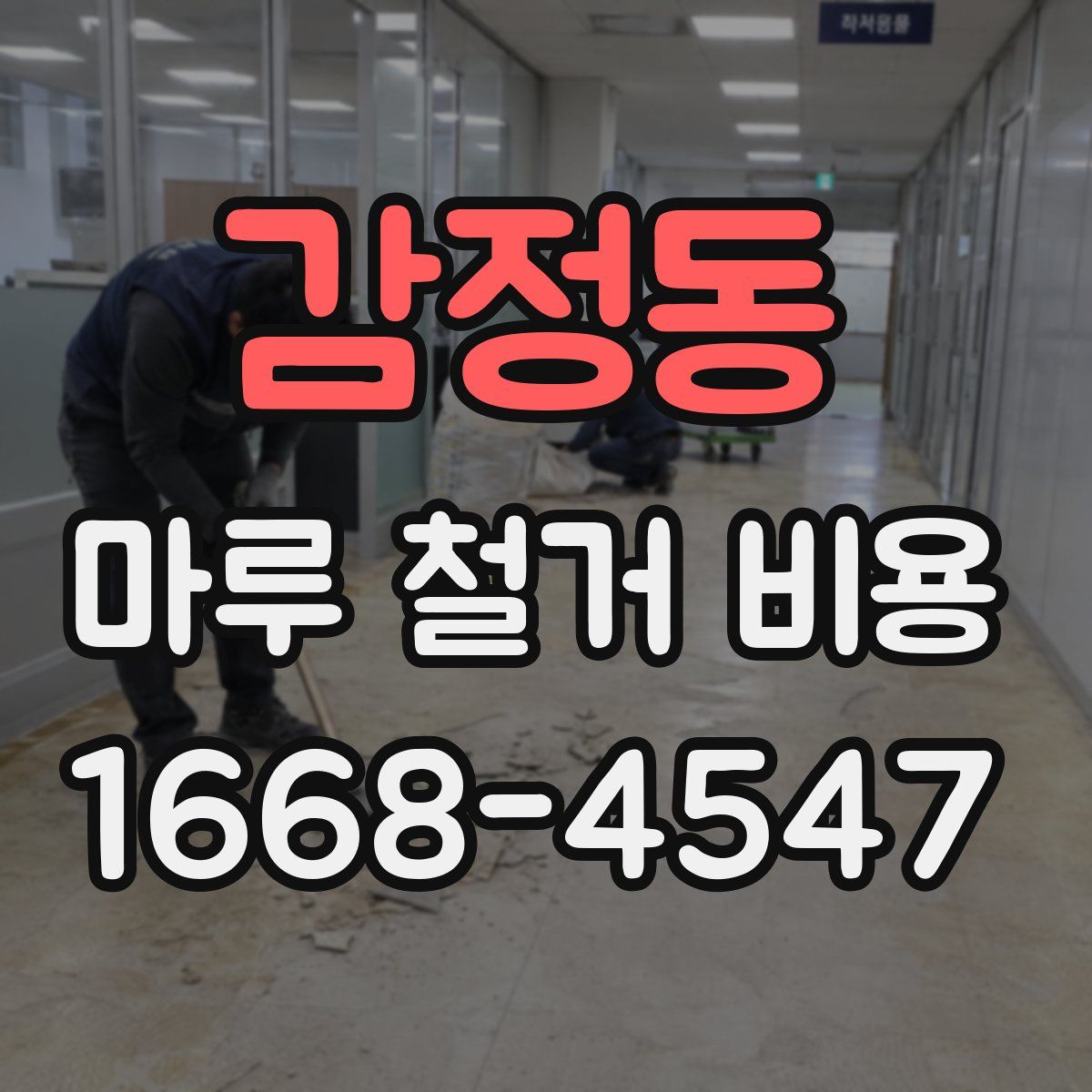 감정동 마루 철거 비용
