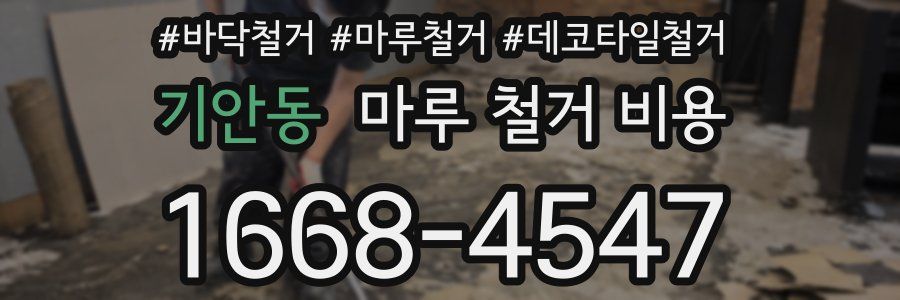 기안동 마루 철거 비용