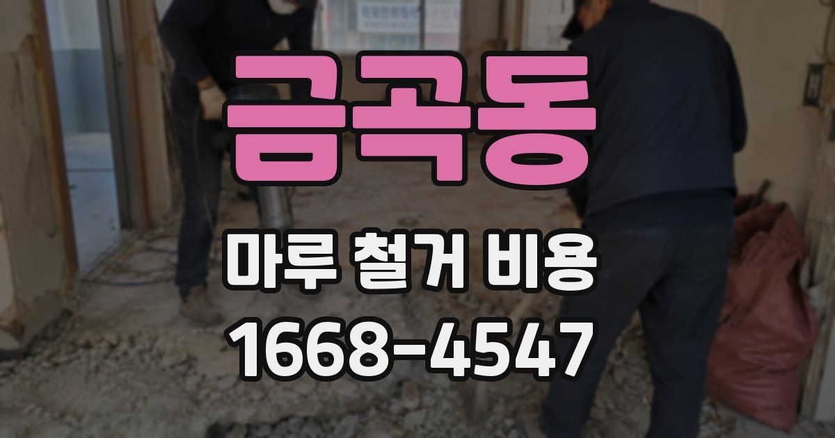금곡동 마루 철거 비용