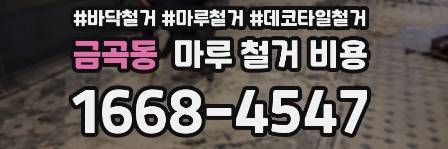 금곡동 마루 철거 비용