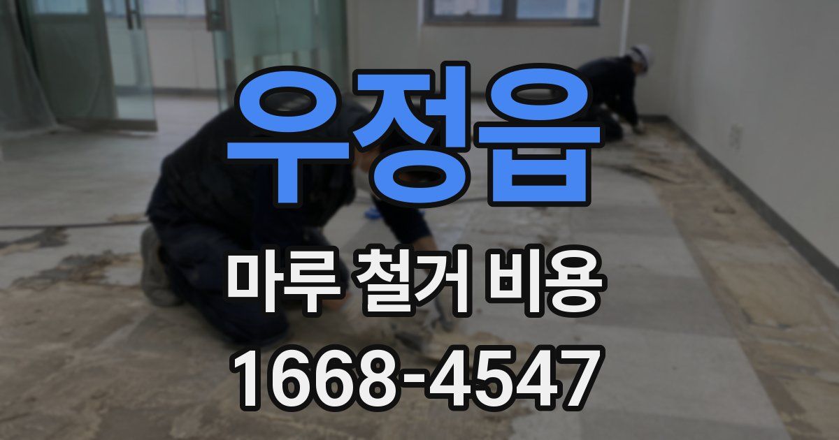 우정읍 마루 철거 비용