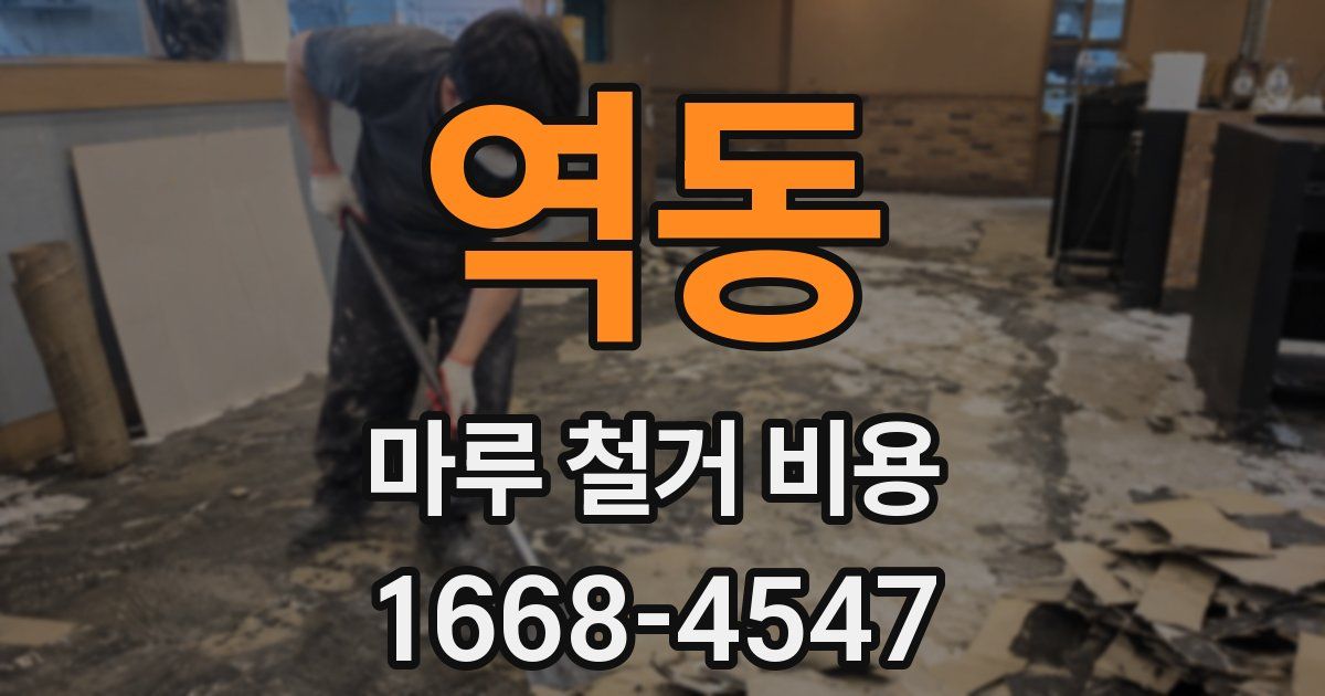역동 마루 철거 비용