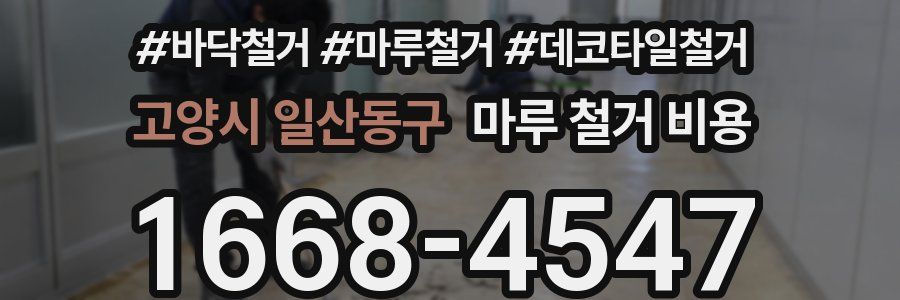 고양시 일산동구 마루 철거 비용