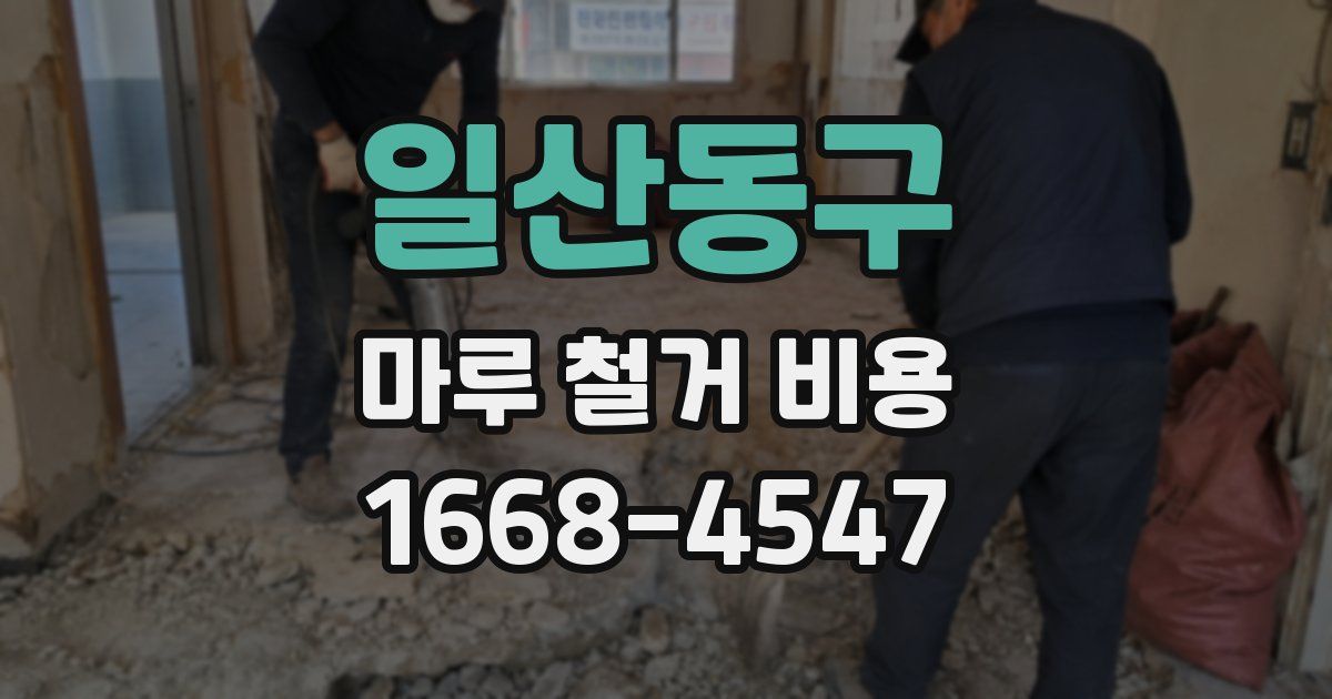 일산동구 마루 철거 비용