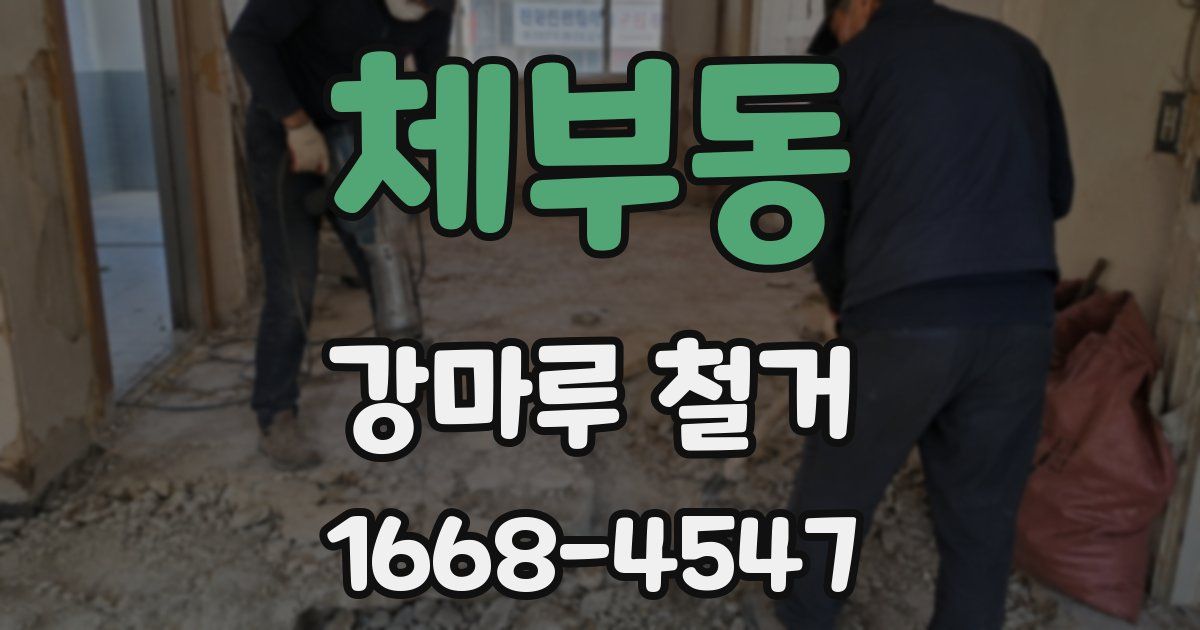 체부동 강마루 철거