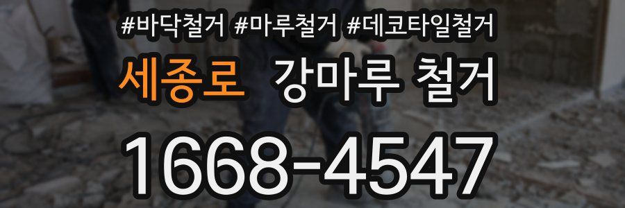 세종로 강마루 철거