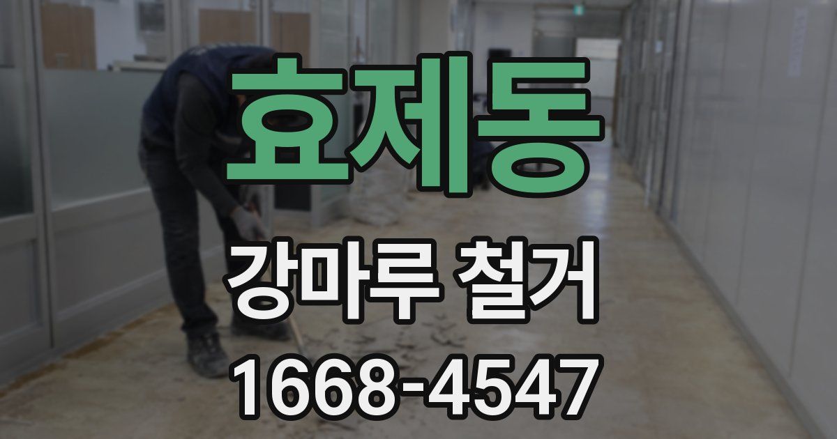 효제동 강마루 철거