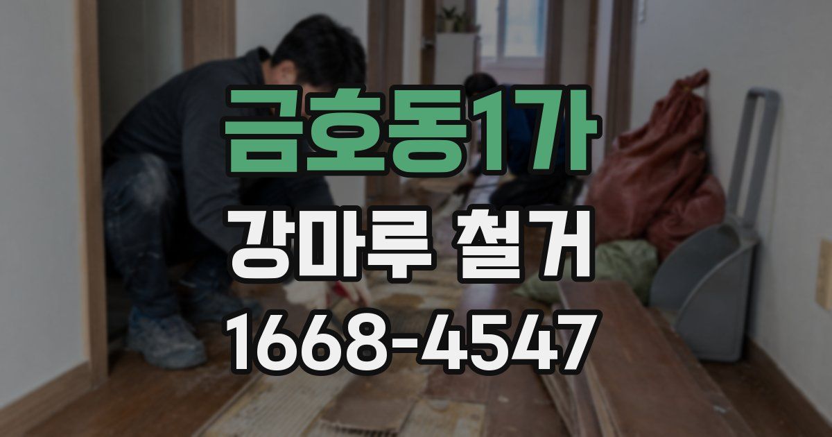 금호동1가 강마루 철거