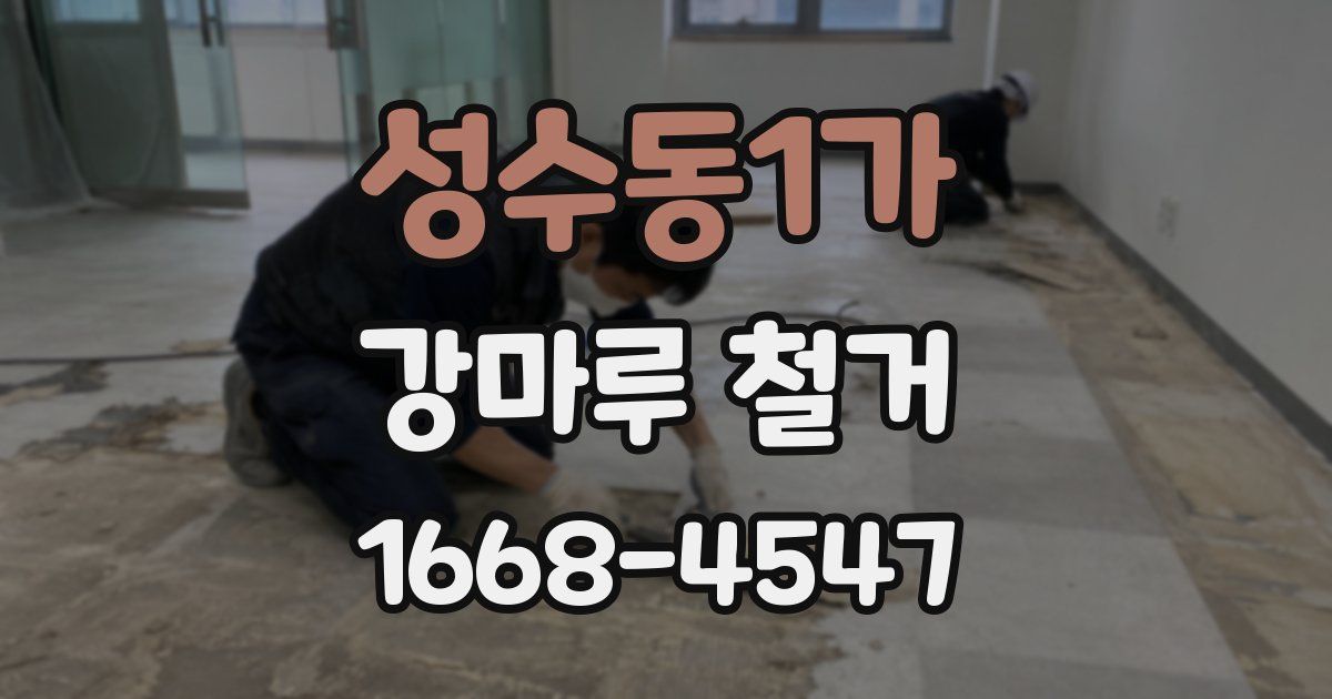 성수동1가 강마루 철거