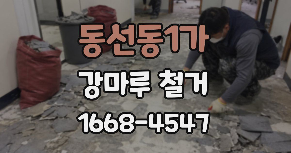 동선동1가 강마루 철거