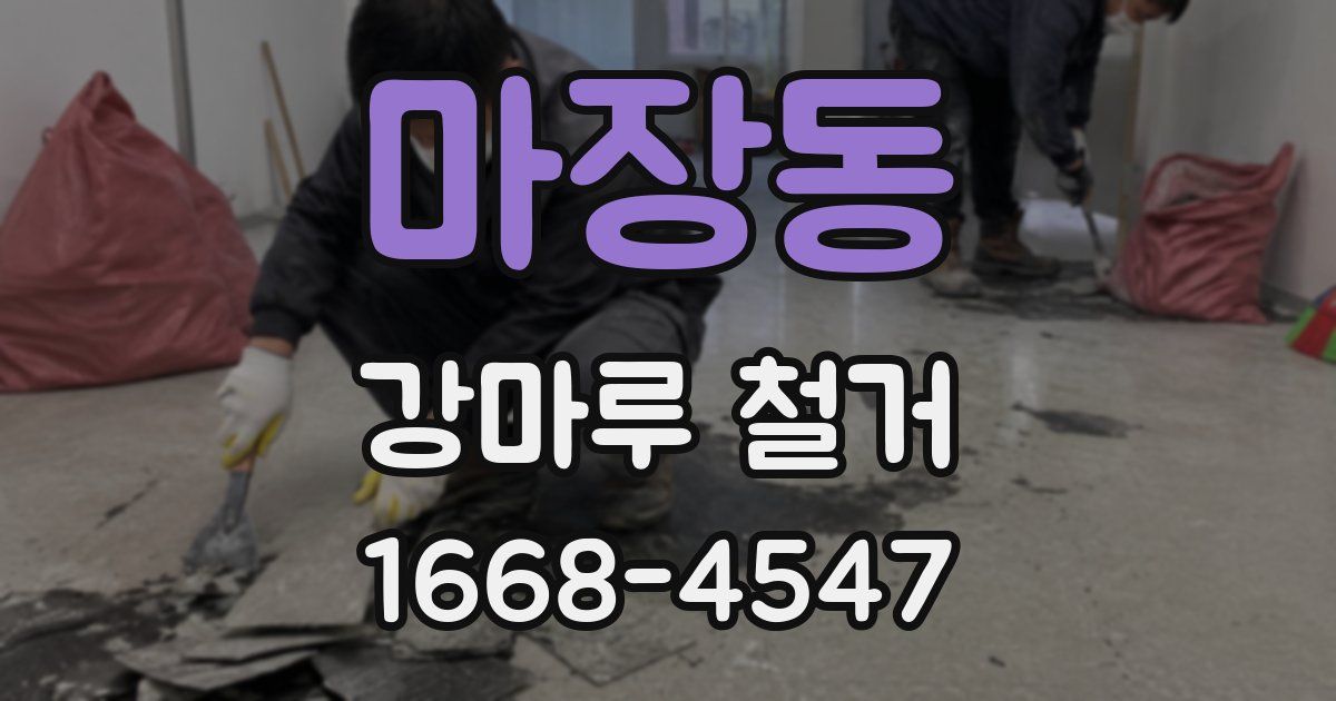 마장동 강마루 철거