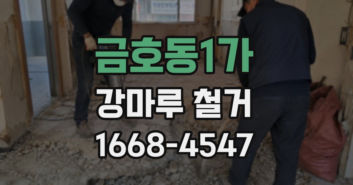 금호동1가 강마루 철거