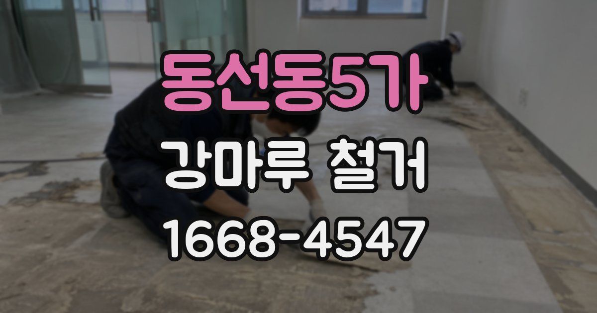 동선동5가 강마루 철거