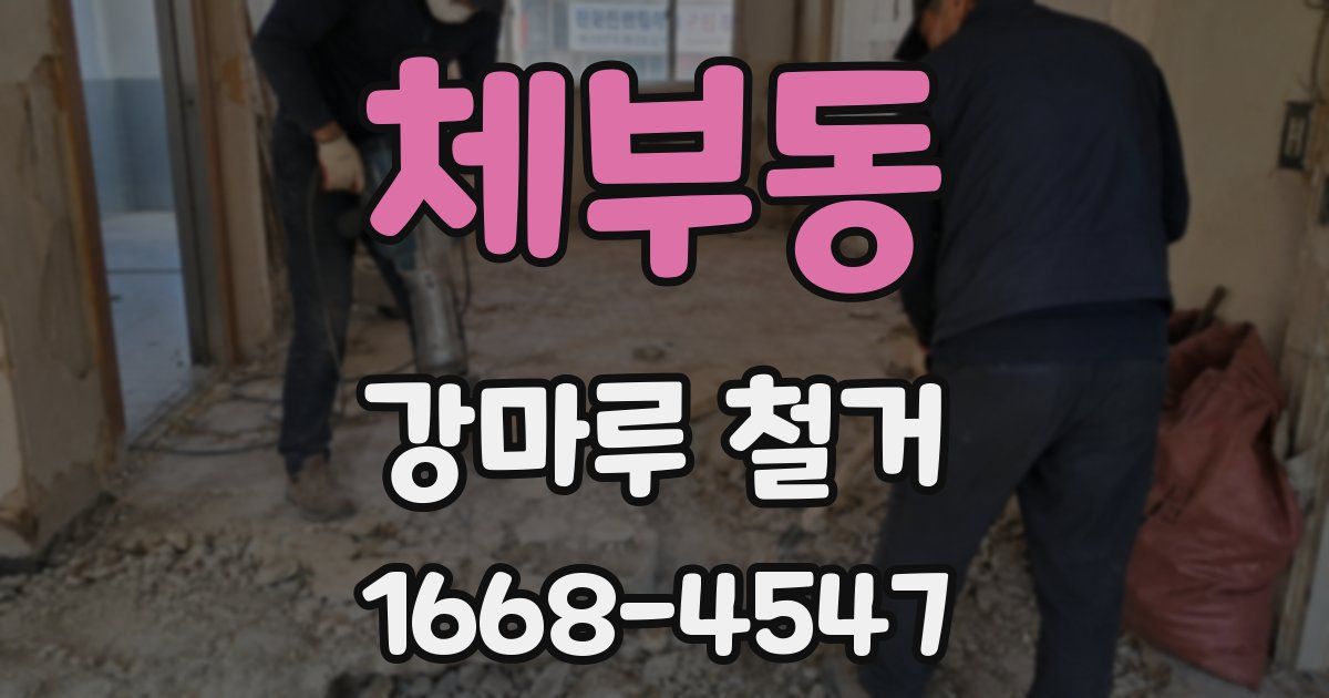 체부동 강마루 철거