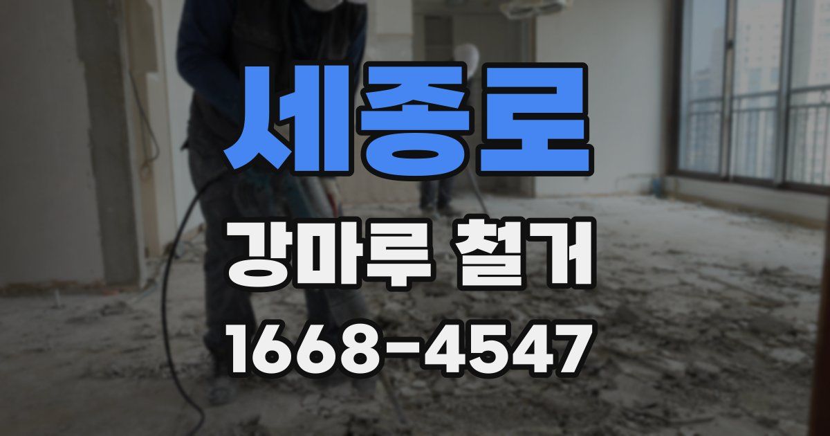 세종로 강마루 철거