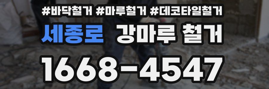 세종로 강마루 철거