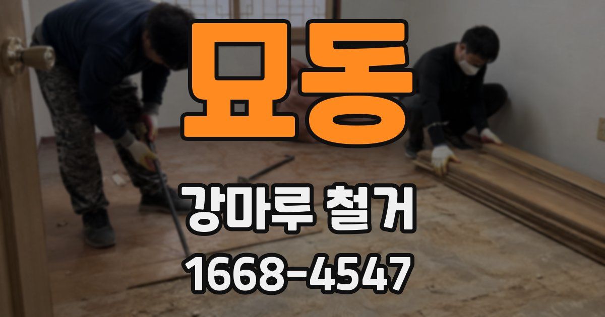 묘동 강마루 철거