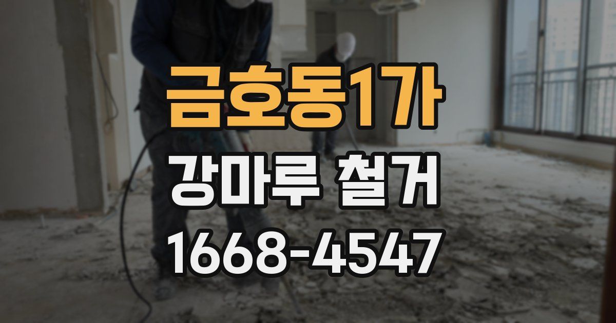 금호동1가 강마루 철거