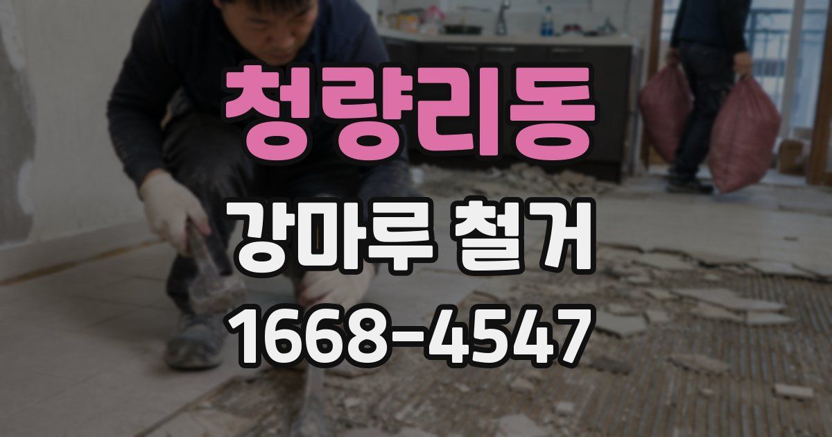 청량리동 강마루 철거