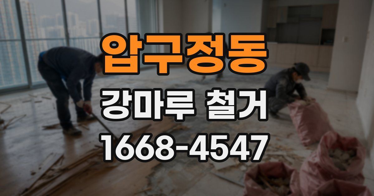 압구정동 강마루 철거