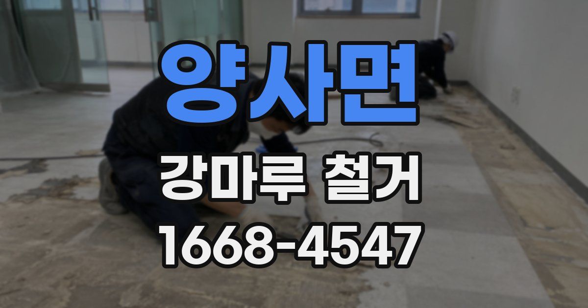 양사면 강마루 철거