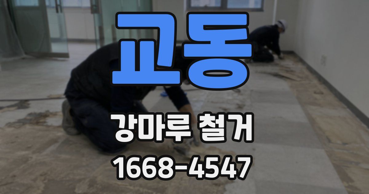 교동 강마루 철거