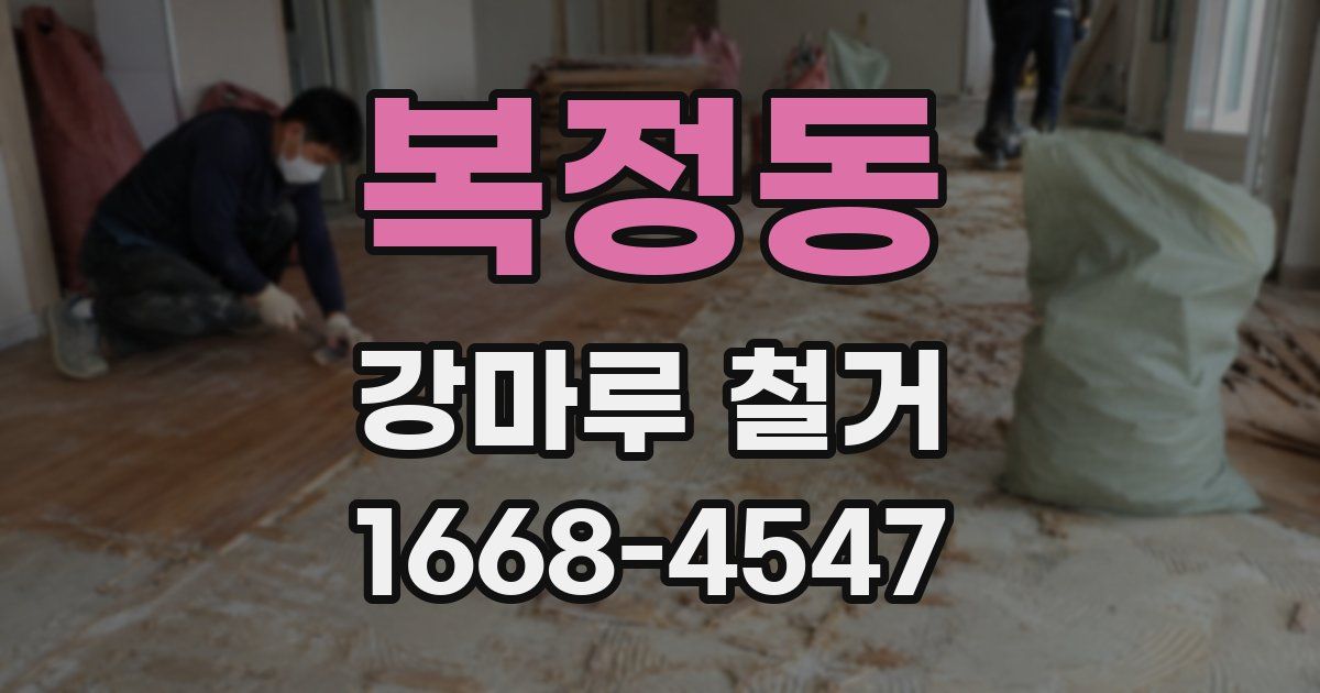 복정동 강마루 철거
