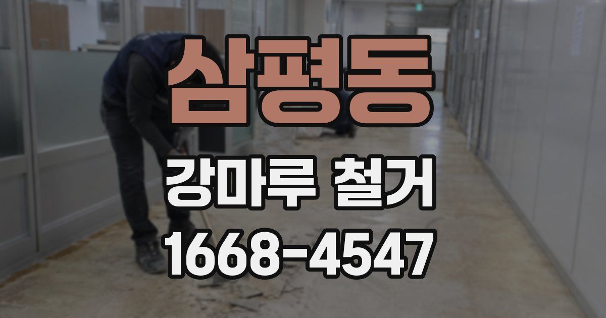 삼평동 강마루 철거