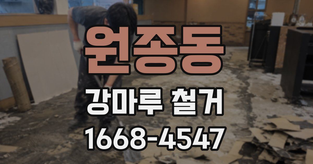 원종동 강마루 철거