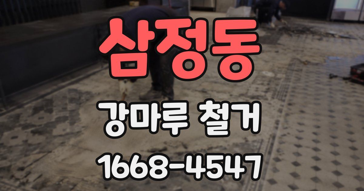삼정동 강마루 철거
