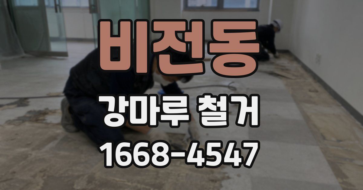 비전동 강마루 철거