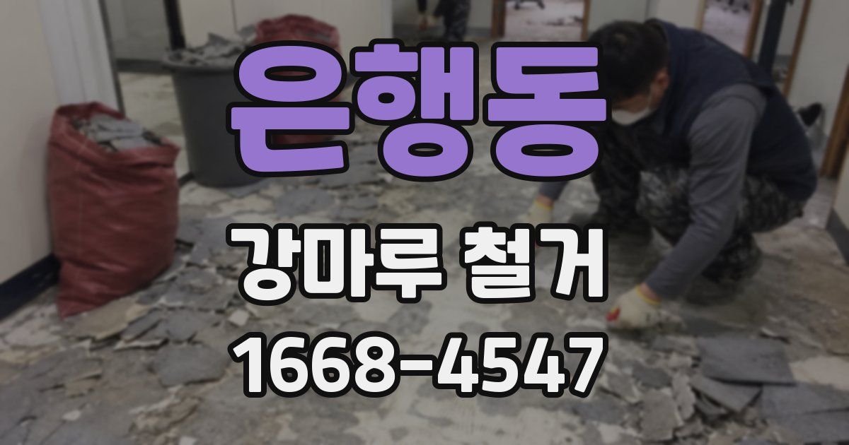 은행동 강마루 철거