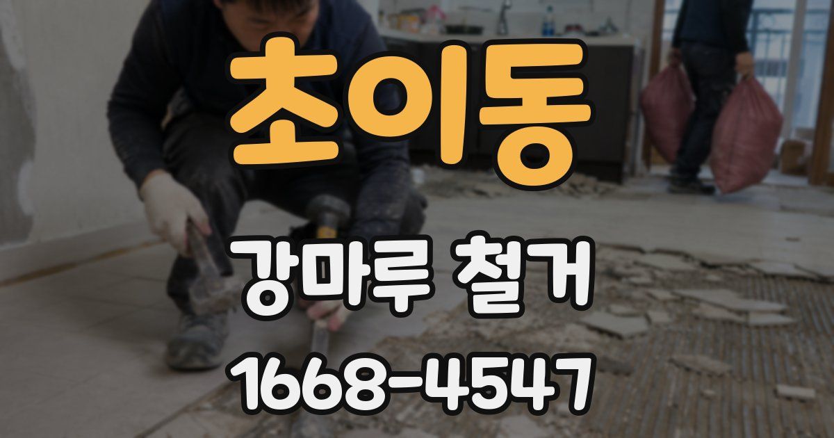 초이동 강마루 철거