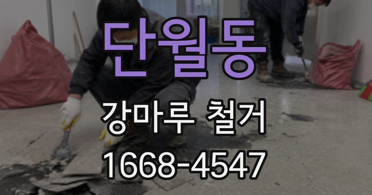 단월동 강마루 철거