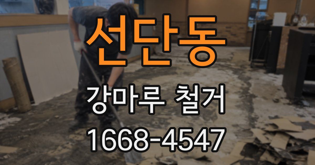 선단동 강마루 철거