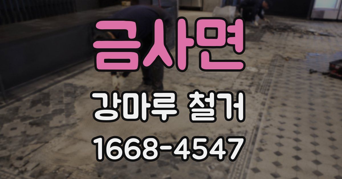 금사면 강마루 철거