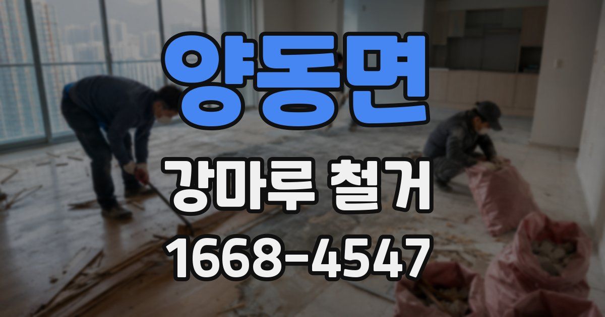 양동면 강마루 철거