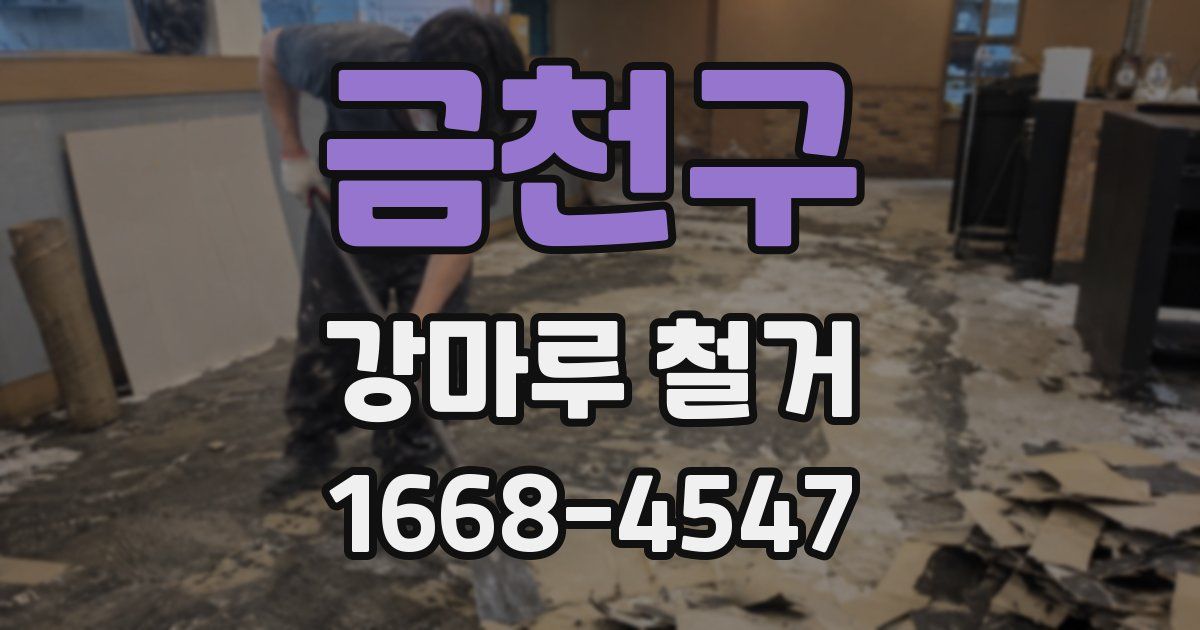 금천구 강마루 철거