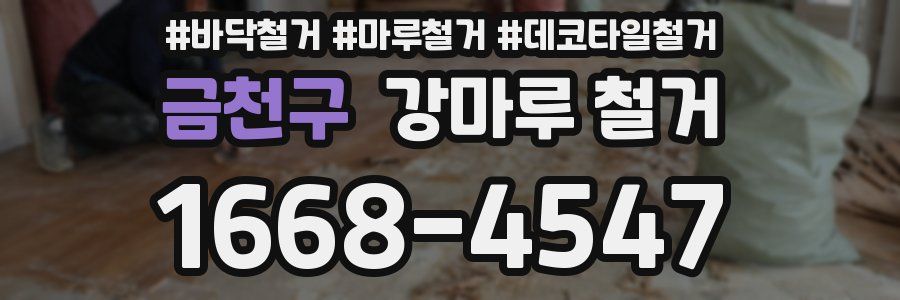 금천구 강마루 철거