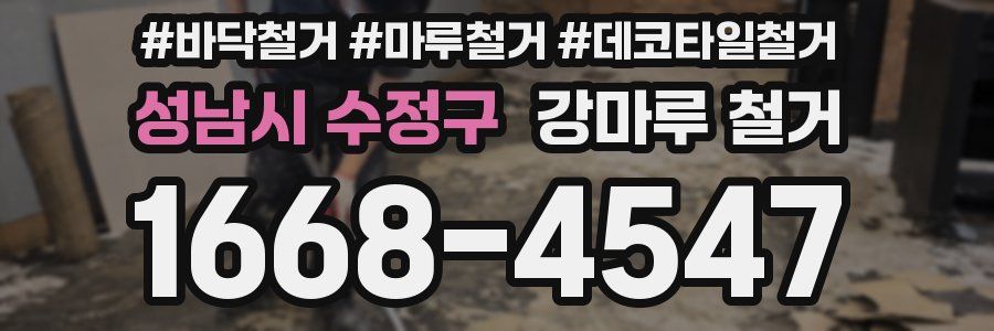 성남시 수정구 강마루 철거