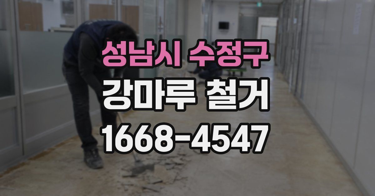 성남시 수정구 강마루 철거
