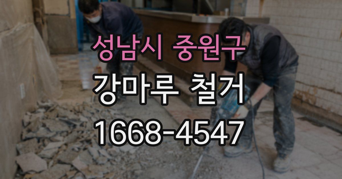 성남시 중원구 강마루 철거