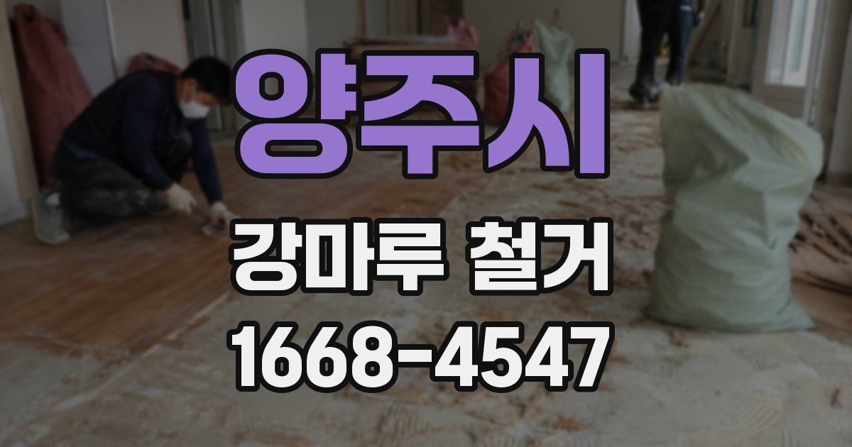 양주시 강마루 철거