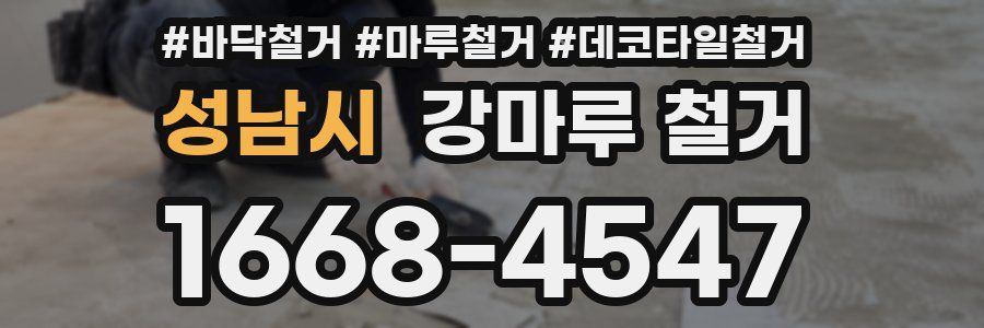 성남시 강마루 철거