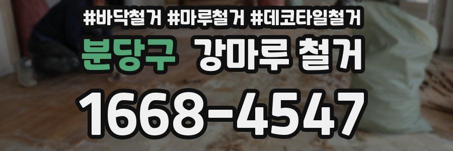 분당구 강마루 철거