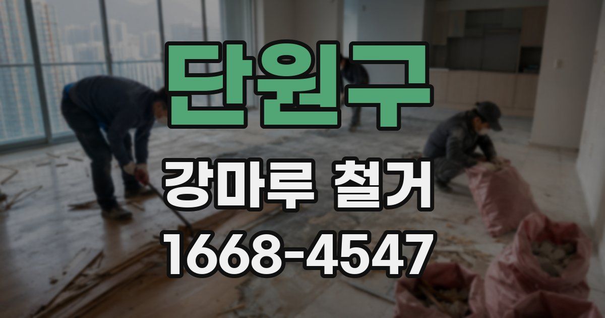 단원구 강마루 철거