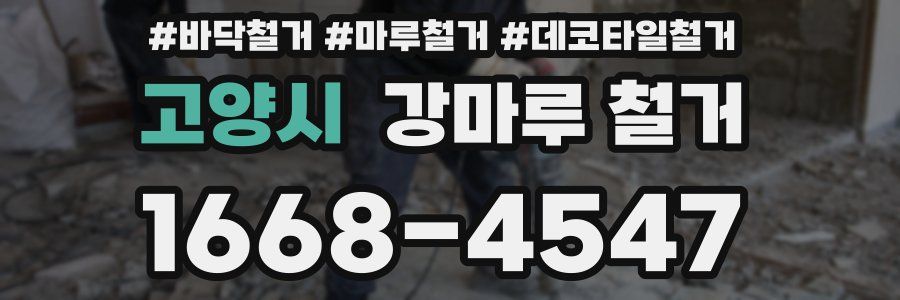 고양시 강마루 철거