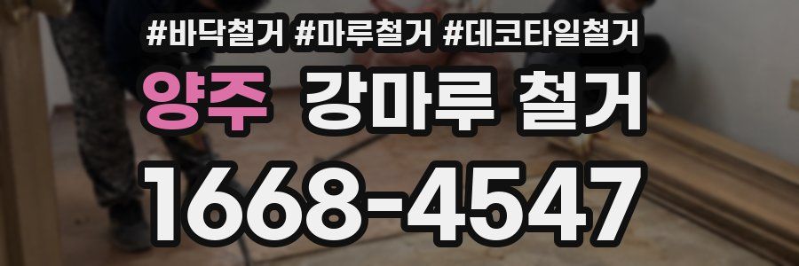 양주 강마루 철거