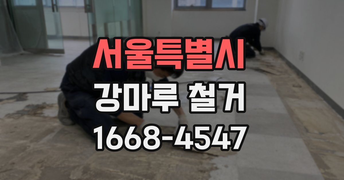 서울특별시 강마루 철거
