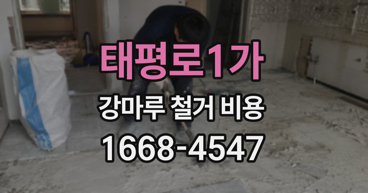 태평로1가 강마루 철거 비용